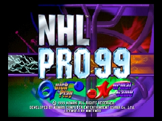NHL Pro 99 (Europe) Title Screen